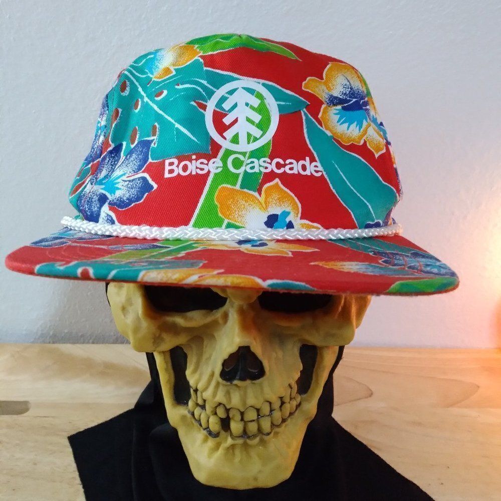 Vintage Boise Cascade Floral Rope Snap Back Hat